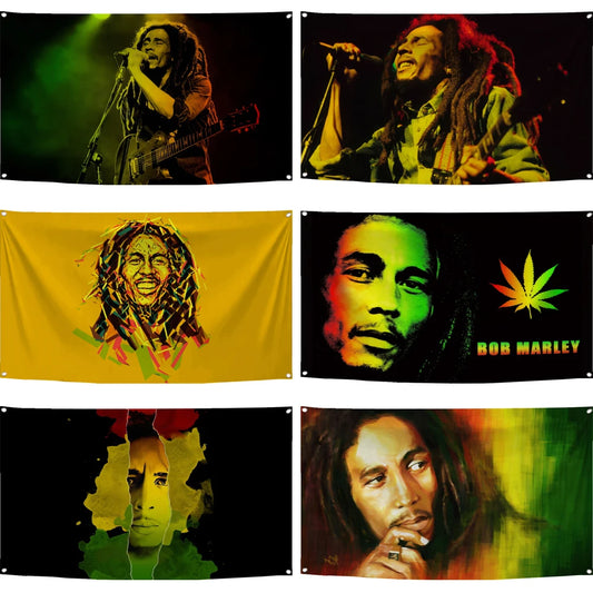 60x90cm 90x150 Bob Marley Flag Polyester Digital Printed Jamaica Banner Tapestry Curtain